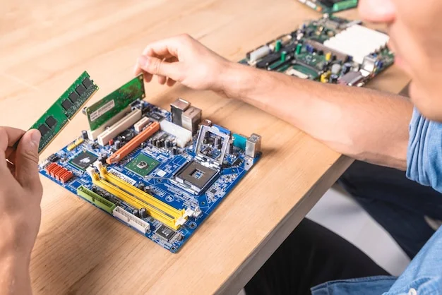 engineer putting ram memory module motherboard 23 2147883606