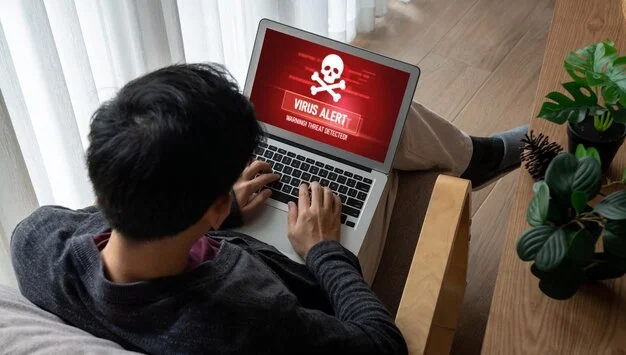 virus warning alert computer screen detected modish cyber threat 31965 42846