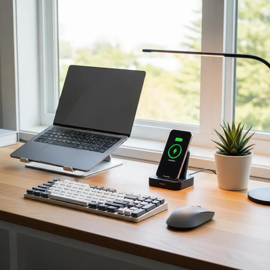 Optimized wireless desktop setup for enhanced productivity and organization