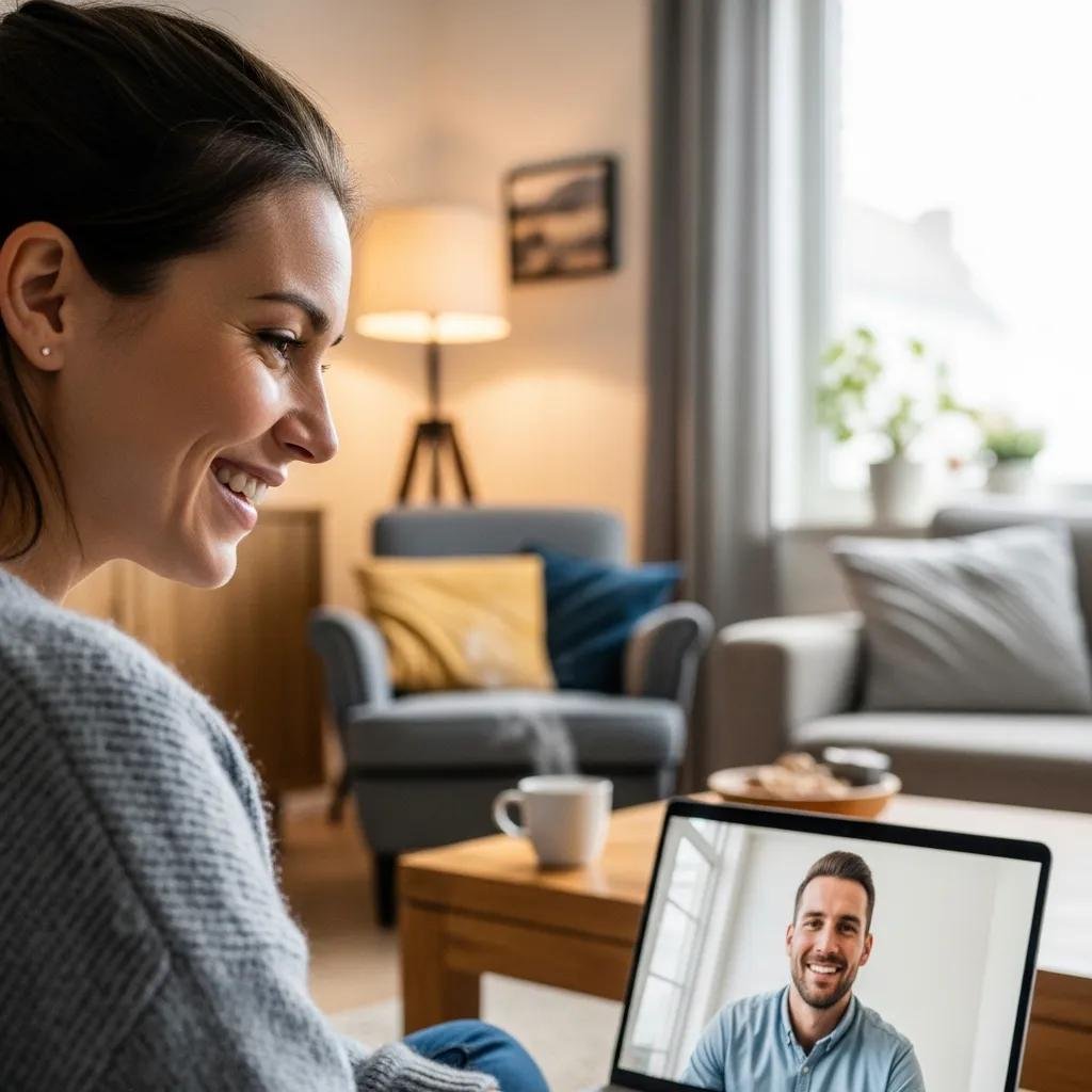 Customer interacting with a technician during a remote support session