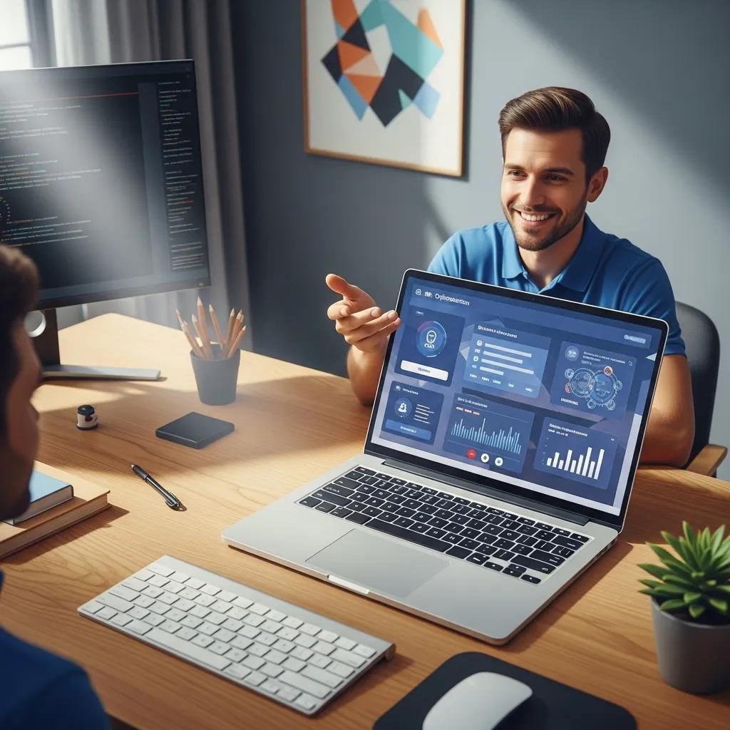 Remote technician providing PC optimization support through video call