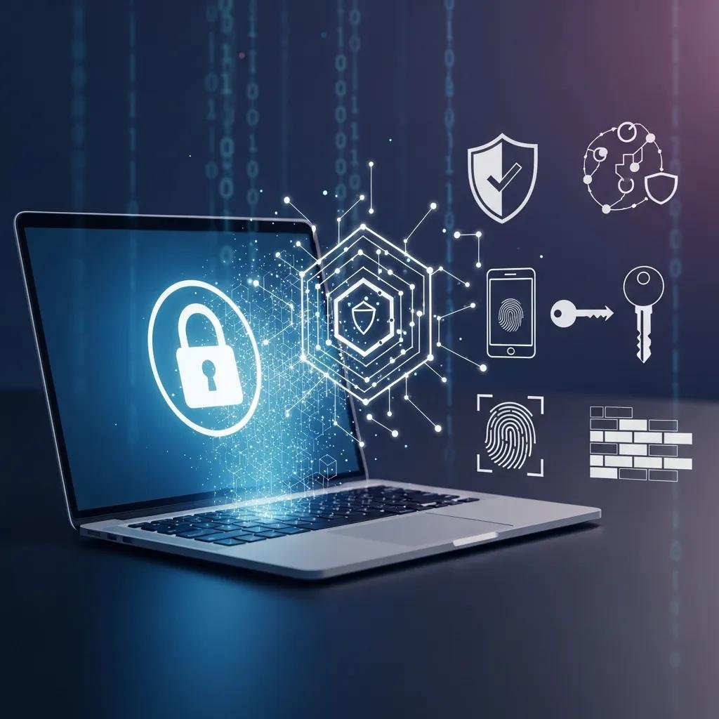 Secure digital environment showcasing remote access security measures