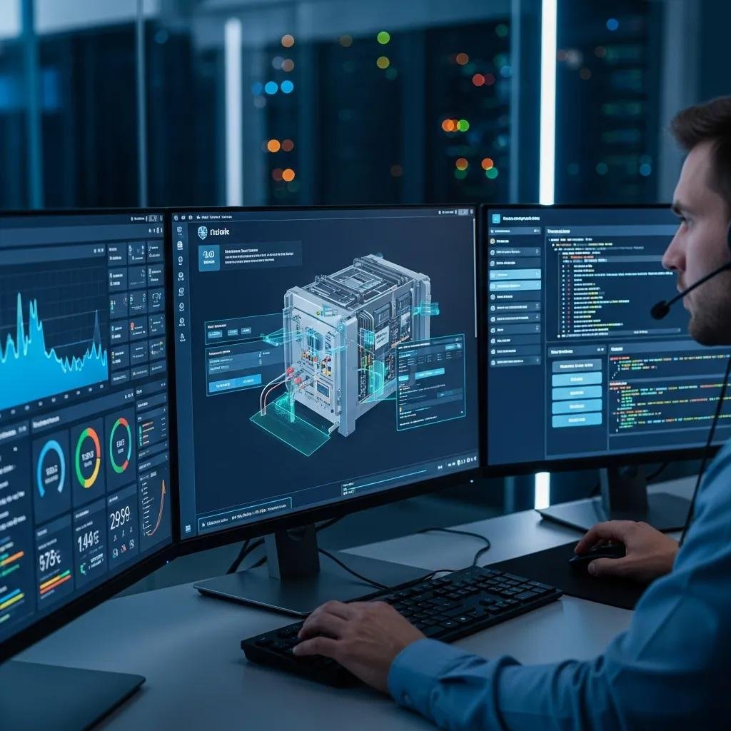 Technician troubleshooting remotely, highlighting performance and usability